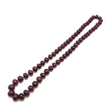 Natural Genuine Ruby Necklace | Rondelle Smooth 12-16mm Beads 58 Pcs 1292.85 Carats | Crimson Red VVS Clarity | 26 Inch