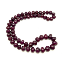 Natural Genuine Ruby Necklace | Rondelle Smooth 12-16mm Beads 58 Pcs 1292.85 Carats | Crimson Red VVS Clarity | 26 Inch