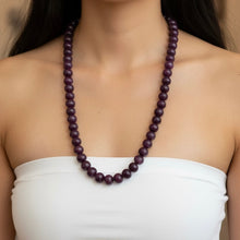 Natural Ruby Collector Grade 26 Inch Necklace Statement Rondelle 12-16mm Plain Cut VVS Clarity Crimson Color Gemstone Jewelry For Protection, Courage & Vitality