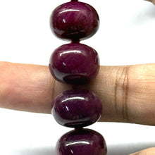 Natural Genuine Ruby Necklace | Smooth 14-15mm Rondelle Beads 56 Pieces 1352.35 Carats | Deep Crimson Red VVS Quality