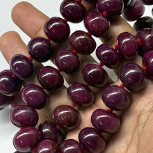 Natural Ruby Couture Necklace Statement Rondelle 14-15mm Plain Cut VVS Clarity Crimson Color Gemstone Jewelry For Prosperity, Recognition & Protection