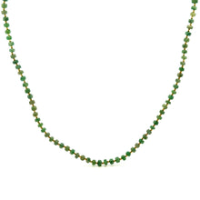 Natural Green Emerald | 925 Sterling Silver | Faceted Rondelle Beaded Necklace | 4mm | VVS1 Clarity | 18 Inch Strand