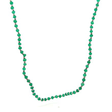 Natural Green Onyx | 925 Sterling Silver | Faceted Rondelle Beaded Necklace | 4mm | VVS1 Clarity | 18 Inch Strand