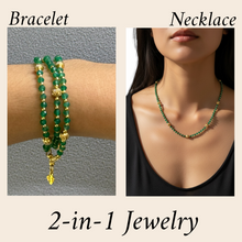 Natural Green Onyx | 925 Sterling Silver | Faceted Rondelle Beaded Necklace with Gold Charms | 4mm | VVS1 Clarity | 18