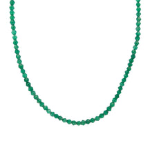Natural Green Onyx Hexagon Facet Bead Gemstone Necklace Jewelry