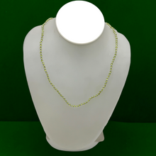 Natural Green Peridot | 925 Sterling Silver | Faceted Rondelle Beaded Necklace | 3mm | VVS1 Clarity | 18 Inch Strand