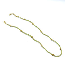 Natural Green Peridot | 925 Sterling Silver | Faceted Rondelle Beaded Necklace | 4mm | VVS1 Clarity | 18 Inch Strand