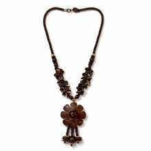 Natural Handmade Coconut Palm Wood Shell Necklace with Ethnic Style Tassels Jewelry - Necklace