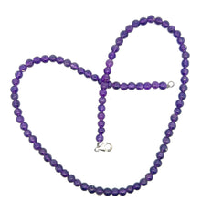Natural Handmade Necklace Amethyst Gemstone Plain Ball Beaded Jewelry