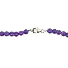 Natural Handmade Necklace Amethyst Gemstone Plain Ball Beaded Jewelry