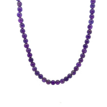 Natural Handmade Necklace Amethyst Gemstone Plain Ball Beaded Jewelry