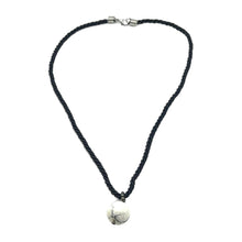 Natural Howlite Gemstone 16mm Ball With Black Twisted Cord Pendant Necklace Best Known For Peaceful Sleep And Calming