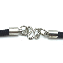 Natural Howlite Gemstone 16mm Ball With Handcrafted Black Twisted Cord Pendant Necklace Believed To Support Stress