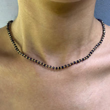 Natural Iolite | 925 Sterling Silver | Faceted Rondelle Beaded Necklace | 4mm | Violet Blue | VVS1 Clarity | 18 Inch