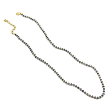 Natural Iolite | 925 Sterling Silver | Faceted Rondelle Beaded Necklace | 3mm | Violet Blue | VVS1 Clarity | 18 Inch