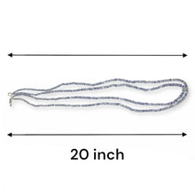 Natural Iolite Rondelle Facet Beads Twisted Necklace