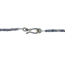 Natural Iolite Necklace | Rondelle 3.5mm Faceted Cut Gemstone Beads | 15.3 Inch Handcrafted Jewelry - Necklace