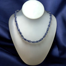 Natural Iolite Twisted Necklace | Rondelle 3mm Hand Faceted Cut Gemstone Beads | 17.4 Inch Gemstone Jewelry - Necklace