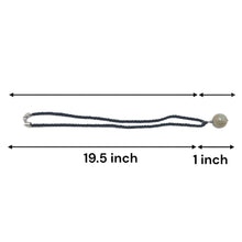 Natural Jasper Ball Gemstone 20mm With Black Twisted Cord Pendant Necklace Known For Strength Protection And Earth