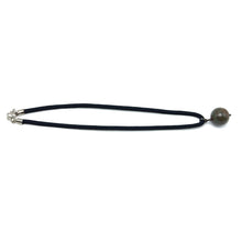 Natural Jasper Gemstone 20mm Ball Dark Twisted Cord Pendant Necklace for protective energy - Necklace