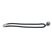 Natural Jasper Gemstone 20mm Ball With Black Twisted Cord Pendant Necklace Known For Protective Grounding Energy
