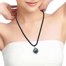 Natural Jasper Gemstone 20mm Ball With Black Twisted Cord Pendant Necklace Associated With Grounding Balance