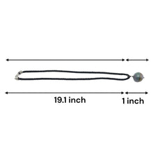 Natural Jasper Gemstone 20mm Ball With Black Twisted Cord Pendant Necklace Associated With Calm Focus And Stability