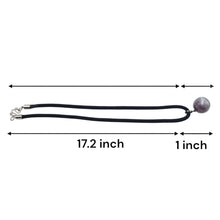 Natural Jasper Gemstone 20mm Ball With Black Twisted Cord Pendant Necklace Known For Protective Grounding Energy