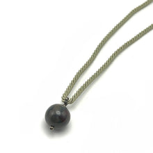 Natural Jasper Gemstone 20mm Ball with Light Green Twisted Cord Pendant Necklace To Soothe & Calm - Necklace