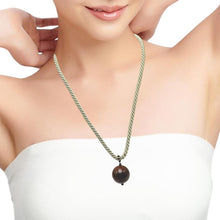 Natural Jasper Gemstone 20mm Ball With Olive Green Twisted Cord Pendant Necklace Believed To Promote Balance