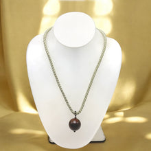 Natural Jasper Gemstone 20mm Ball With Olive Green Twisted Cord Pendant Necklace Believed To Promote Balance