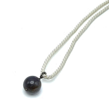 Natural Jasper Gemstone 20mm Ball With White Twisted Cord Pendant Necklace Linked To Balance Grounding And Inner
