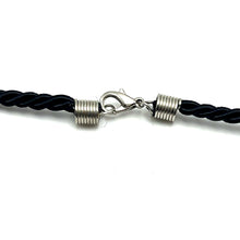 Natural Jasper Gemstone 25mm Hexagon Shape With Black Twisted Cord Pendant Necklace Known For Grounding Protection