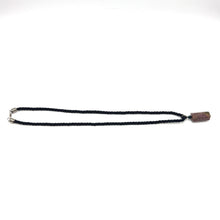 Natural Jasper Gemstone 25mm Hexagon Shape With Black Twisted Cord Pendant Necklace Known For Grounding Protection