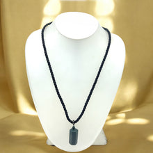 Natural Jasper Gemstone 25mm Plain Hexagon Shape With Dark Twisted Cord Pendant Necklace Believed To Support Emotional