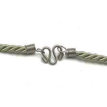 Natural Jasper Gemstone Ball 20mm Smooth Luster Light Green Twisted Cord Pendant Necklace - Necklace