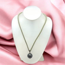 Natural Jasper Gemstone Ball 20mm Smooth Luster Light Green Twisted Cord Pendant Necklace - Necklace