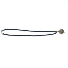 Natural Jasper Gemstone Pendant 20mm Plain Ball with Black Twisted Cord Necklace Encourage Grounding Confidence