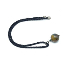Natural Jasper Gemstone Pendant 20mm Plain Ball with Black Twisted Cord Necklace Encourage Grounding Confidence