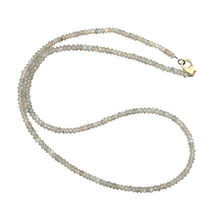 Natural Labradorite Rondelle Facet Bead Gemstone Necklace Jewelry