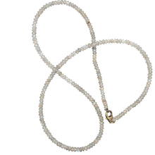 Natural Labradorite Rondelle Facet Bead Gemstone Necklace Jewelry