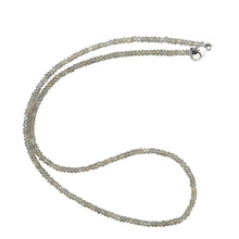 Natural Labradorite Rondelle Facet Cut Beads Gemstone Necklace