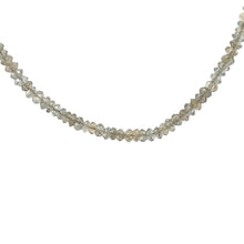 Natural Labradorite Rondelle Facet Cut Beads Gemstone Necklace