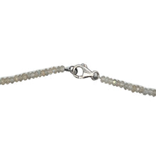 Natural Labradorite Rondelle Facet Cut Beads Gemstone Necklace