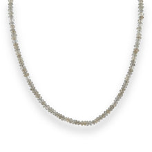 Natural Labradorite Rondelle Facet Cut Beads Gemstone Necklace