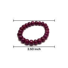 Natural Lustrous Ruby Bracelet | Smooth 9–11mm Rondelle Beads 23 Pcs 191.95 Carats | Burgundy Red VVS Clarity | High