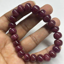 Natural Lustrous Ruby Bracelet | Smooth 9–11mm Rondelle Beads 23 Pcs 191.95 Carats | Burgundy Red VVS Clarity | High