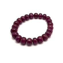 Natural Lustrous Ruby Bracelet | Smooth 9–11mm Rondelle Beads 23 Pcs 191.95 Carats | Burgundy Red VVS Clarity | High