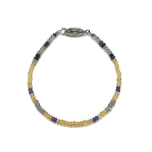 Mix Natural Semiprecious Stone Facet Rondelle Gemstone Bracelet