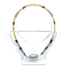 Natural Mixed Gemstone 3mm Faceted Rondelle Bracelet | 7.9 Inch Trendy Stackable Jewelry Gift - Bracelet
